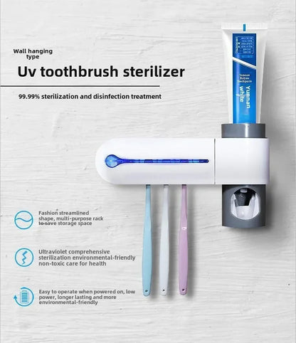 Contenedor de Cepillos Dentales - Con Esterilizador de Luz UV